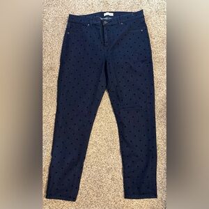 Loft velvet pokadot jeans